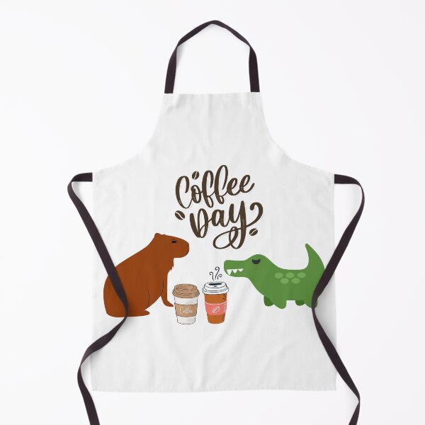 Item preview, Cute Capybara & Crocodile Coffee Day designed and sold by Tamas Das.