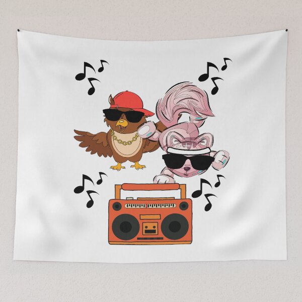Item preview, Cat And An Owl Break Dancing designed and sold by GarnersDesigns.