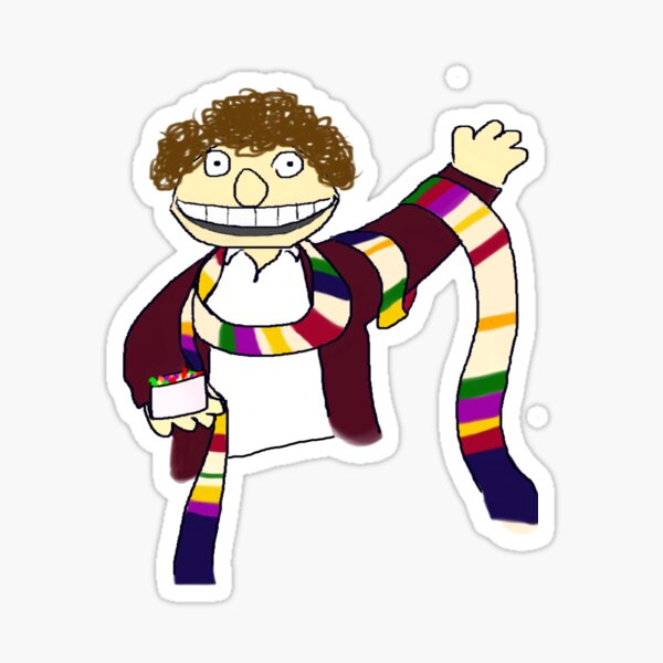 Fourth Doctor Muppet Style Sticker