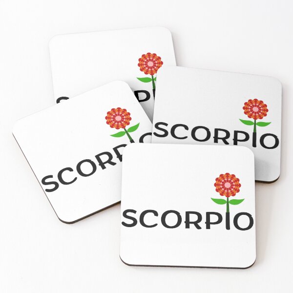 Item preview, Scorpio Zodiac Sign Folk Art Flower designed and sold by Hellofriendco.