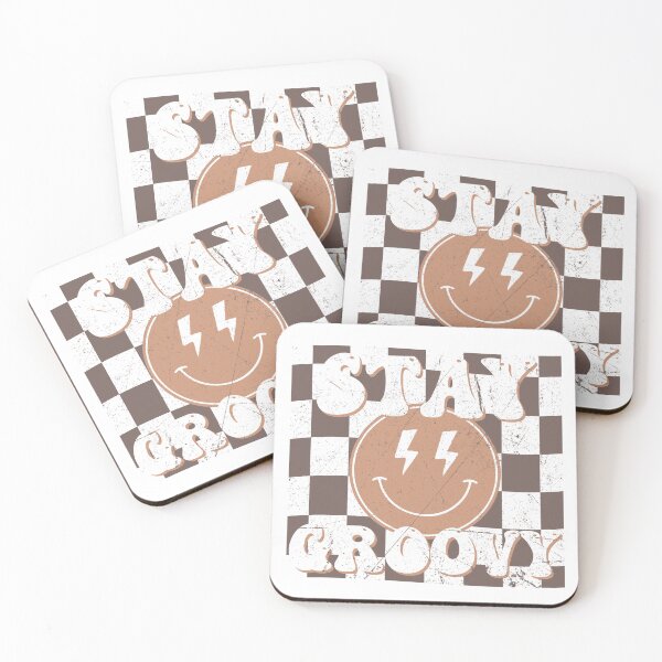 Item preview, Stay Groovy Checkered Smiley Face Retro Graphic designed and sold by redbubbleart18.