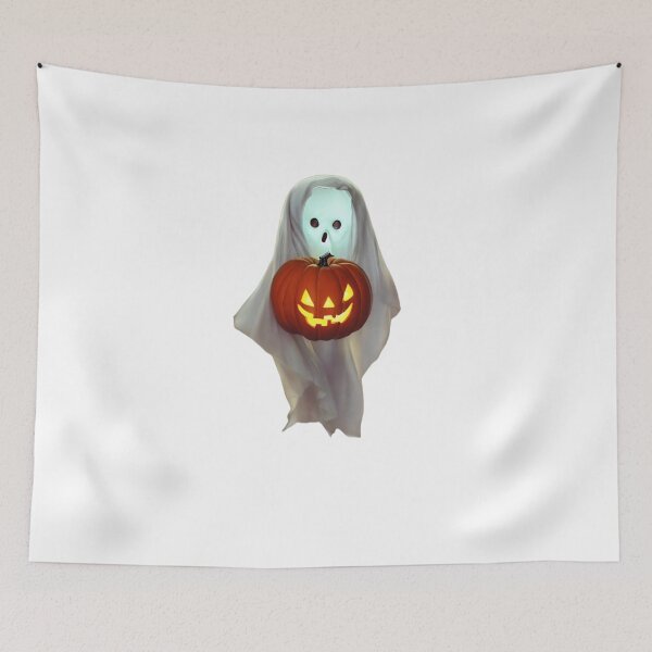 Item preview, Ghost with pumpkin designed and sold by Faytaiart.