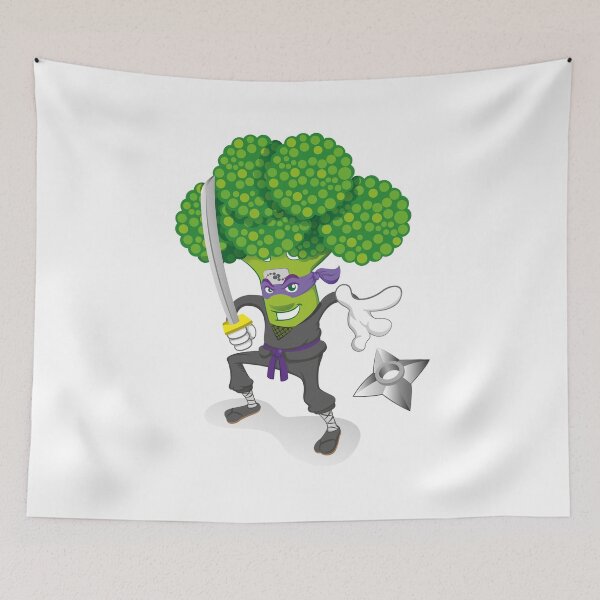Item preview, Vegetable warrior Broccoli Ninja illustration designed and sold by LucianoCosmo.