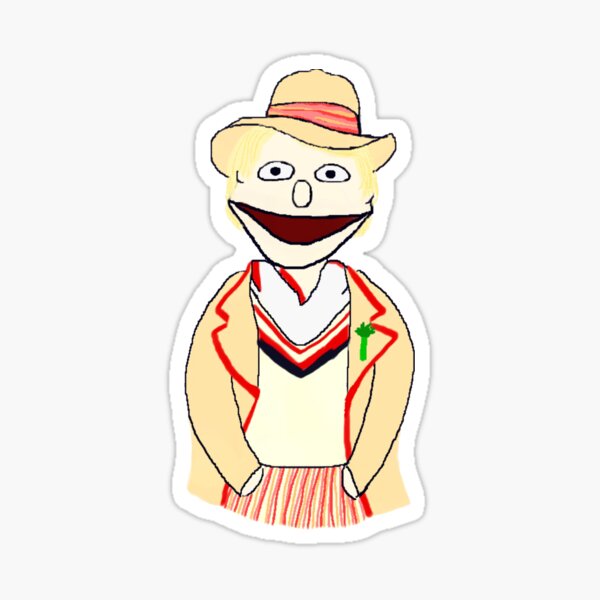 Fifth Doctor Muppet Style Sticker