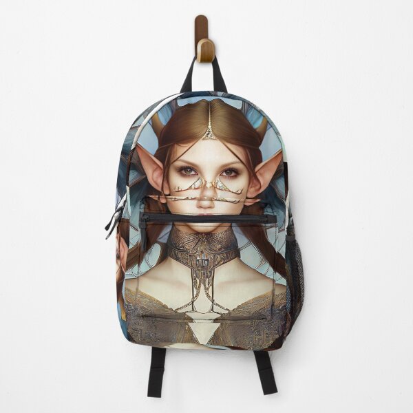 Item preview, Portrait of a beautiful elf from a fantasy world designed and sold by Artaverse.