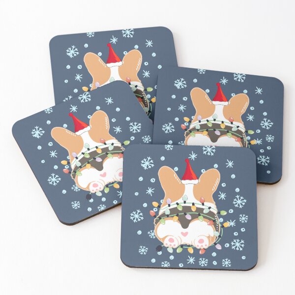 Item preview, Cute Christmas Corgi Butt - Red Tricolor 1 designed and sold by Lulupainting.