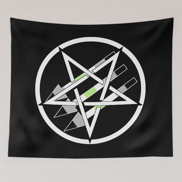 Item preview, Satanic Antifascism - Agender Pride designed and sold by QueerSatanic.