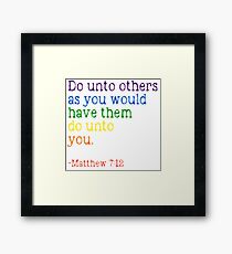 The Golden Rule Framed Print