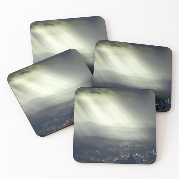 Item preview, GOD RAYS FALLING OVER A TOWN designed and sold by optimusprime39.