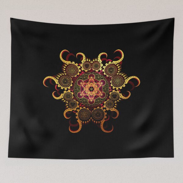 Item preview, Gold Organic Merkaba Sacred Geometry Psychedelic S designed and sold by innabeufrov.