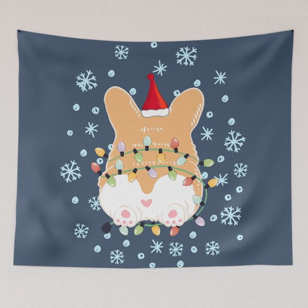 Item preview, Cute Christmas Corgi Butt - Red 2 designed and sold by Lulupainting.