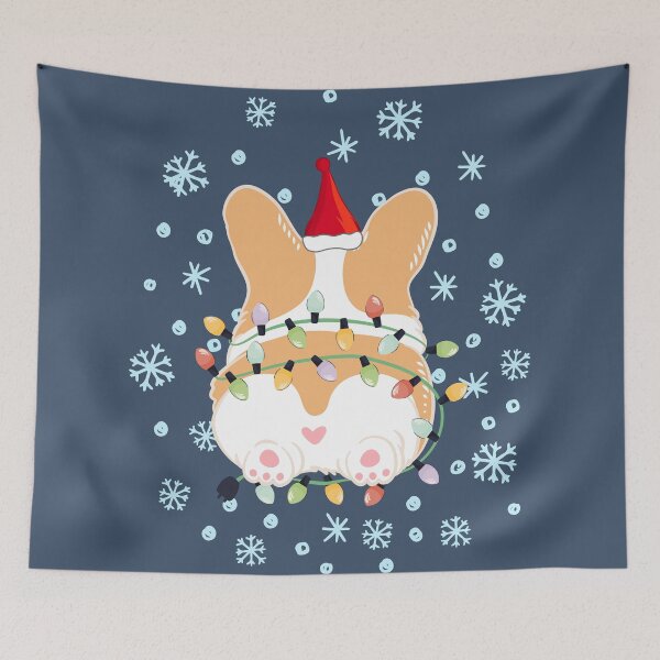 Item preview, Cute Christmas Corgi Butt - Red 3 designed and sold by Lulupainting.