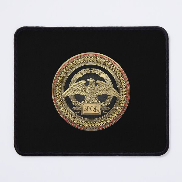 Item preview, gold roman imperial eagle over black and gold medallion on brown leather serge averbukh transparent designed and sold by innabeufrov.