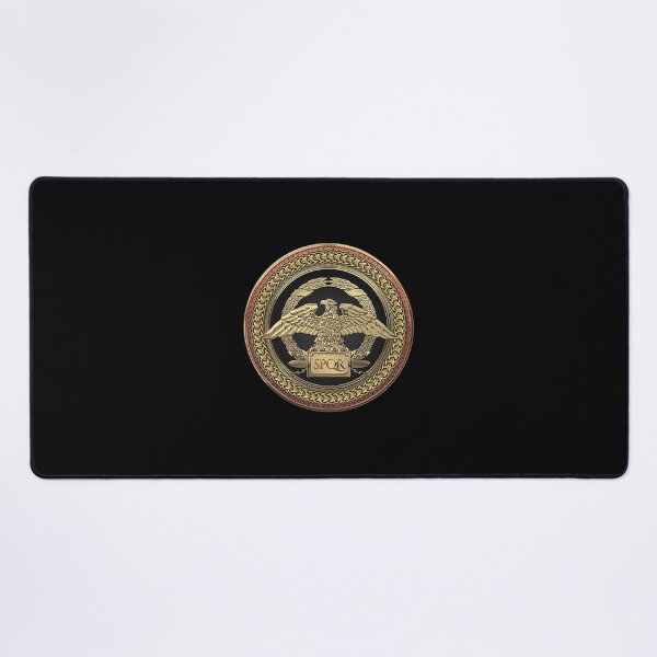 Item preview, gold roman imperial eagle over black and gold medallion on brown leather serge averbukh transparent designed and sold by innabeufrov.