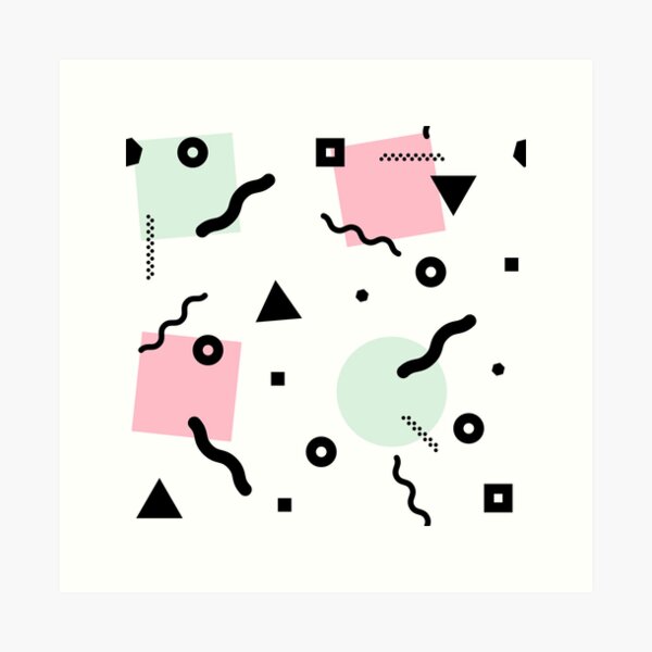 Item preview, retro geometry pattern designed and sold by asymmetrickid.