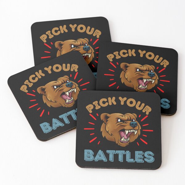 Item preview, Pick Your Battles | Angry Bear Face designed and sold by BopleDesigns.