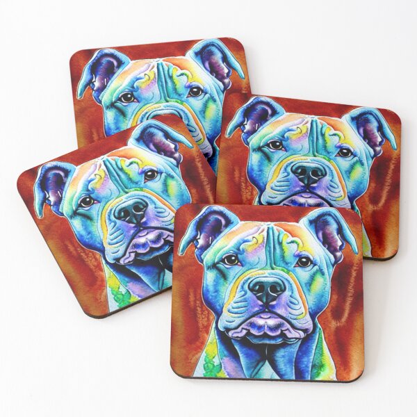 Aperçu de l'œuvre Pitbull aquarelle surréaliste créée et vendue par Gotchas.