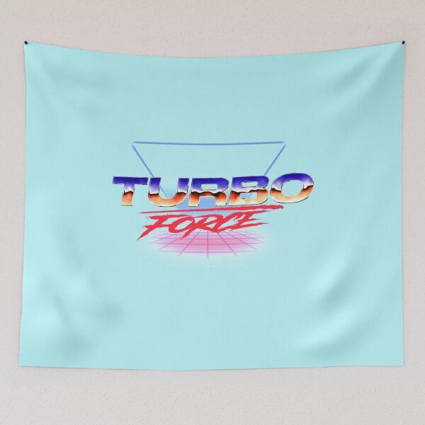 Item preview, Colorful retro design with 80s style Turbo Force logo93png designed and sold by IvyStoltenberg.
