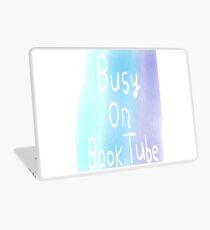 Busy On BookTube Blue Laptop Skin