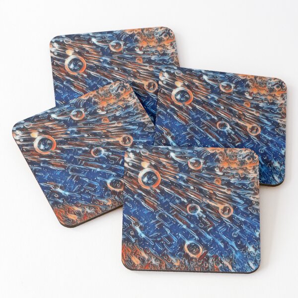 Item preview, Colourful blue and orange abstract181png designed and sold by IvyStoltenberg.