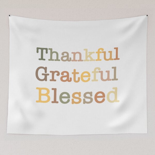 Item preview, Thankful, grateful, blessed (no turkey) designed and sold by RandiMullins.