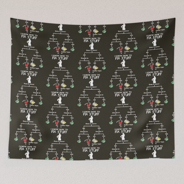 Item preview, I know how to fix stuff - decision tree (white) designed and sold by SolidEarthArt.