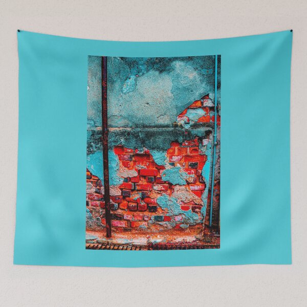 Item preview, Red blue brick wall with lion profile designed and sold by kall3bu.