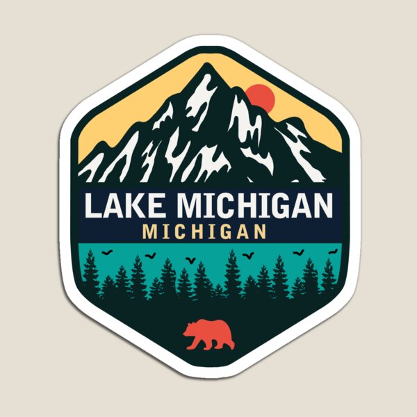 Lake Michigan Vinyl Magnet  Durable, Nautical Lake Michigan