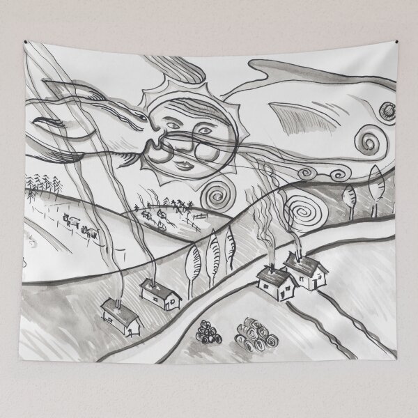 Item preview, FishCloudsVillage "Figurative Drawings" designed and sold by Istvan Ocztos.