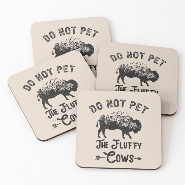 Item preview, Do Not Pet The Fluff Cows - Distressed Bison Outdoor Gift For Bison Animal Lover designed and sold by Myth-Creatures.