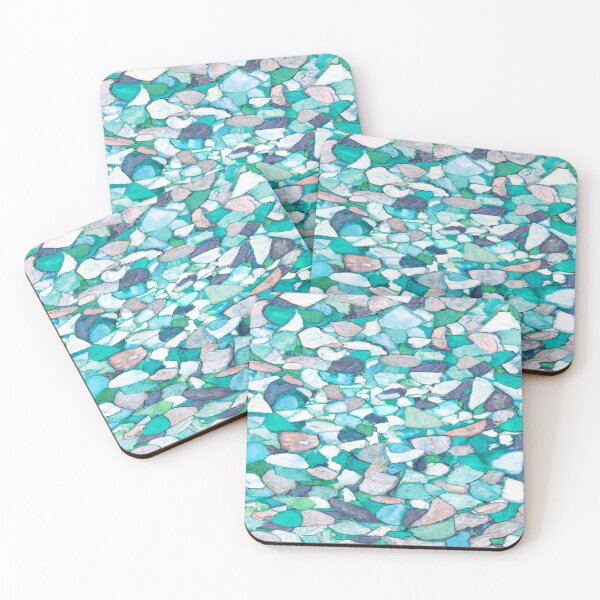 Item preview, Sea Glass Stained Glass Print designed and sold by calibrit.