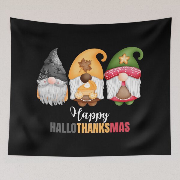 Item preview, Happy Hallothanksmas Gnomes designed and sold by The Glasses Girl.