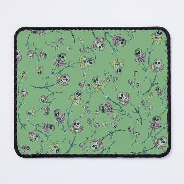 Item preview, skull flowers_pale green designed and sold by NeonEye-Designs.