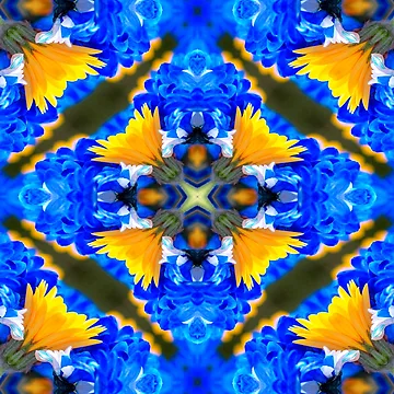Artwork thumbnail, Yellow Marigold Pattern by Patternflower