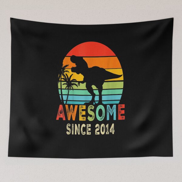 Item preview, Awesome Since 2014 Dinosaur 9 Years Old 9th Birthday Boy designed and sold by beunique5.