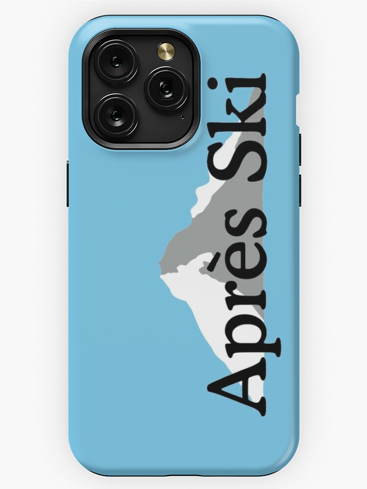 Apres Ski design with light mountains iPhone Case