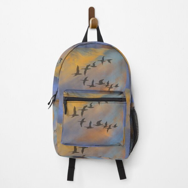 Item preview, Burning Sky  - Dusk Sunset with flying Geese- Throw Pillows & Prints.  designed and sold by ScatterHub.