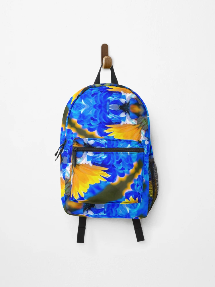 Thumbnail 1 of 3, Backpack, Yellow Marigold Pattern designed and sold by Patternflower.