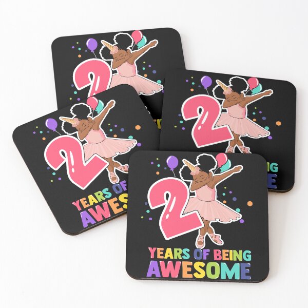 Item preview, 2nd Birthday Dabbing Unicorn Girl 2 Years Old BDay designed and sold by QueenOfPrint.