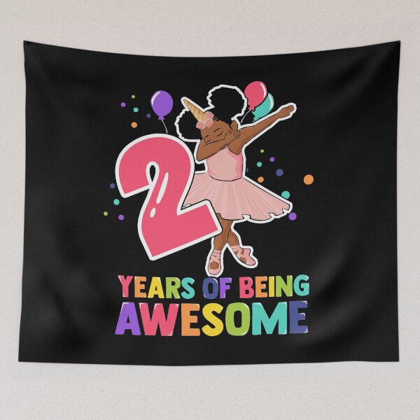 Item preview, 2nd Birthday Dabbing Unicorn Girl 2 Years Old BDay designed and sold by QueenOfPrint.