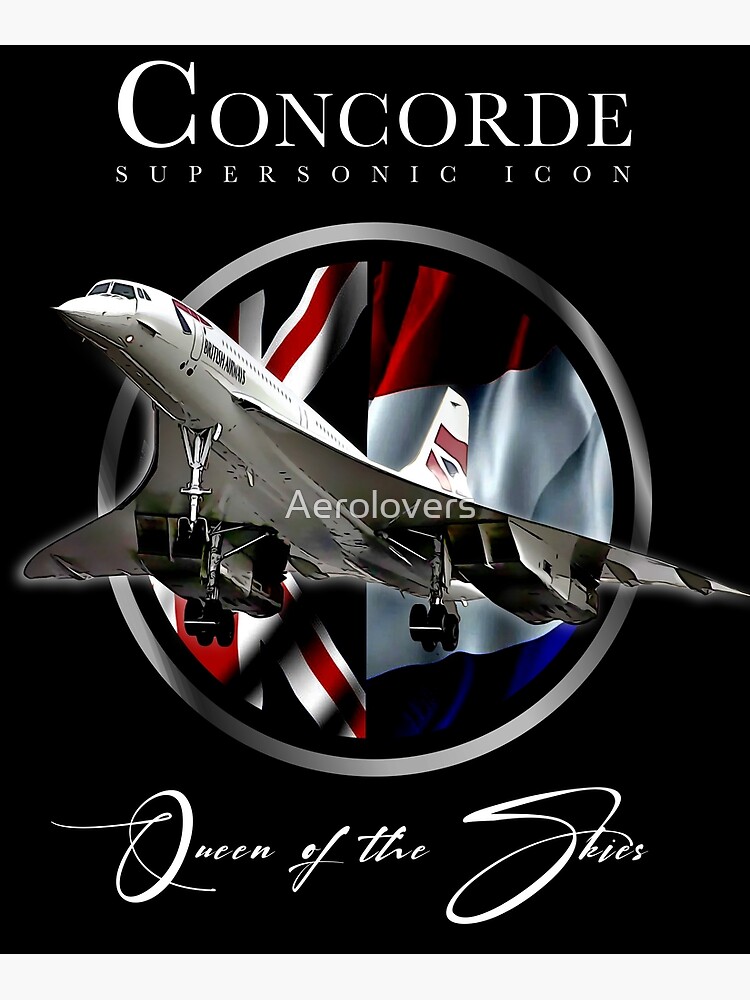 Concorde Airplane Poster, Vintage Airplane Poster