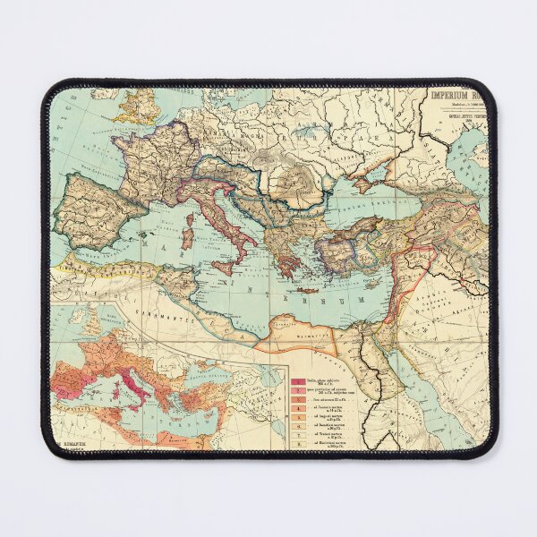 Vista previa del artículo con la obra «Fronteras del Imperio Romano, 1889 de Kampen», diseñado y vendido por nextstepdesigns.