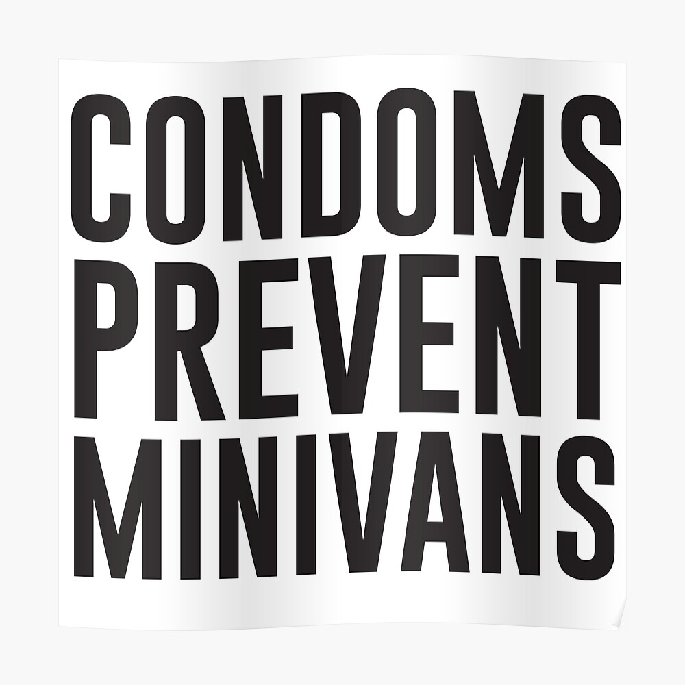Vinyl Sticker Van Mini Van No Kids Funny Safe Condoms Prevent Minivans Decal
