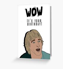 WOW! Owen Wilson card/sticker Greeting Card