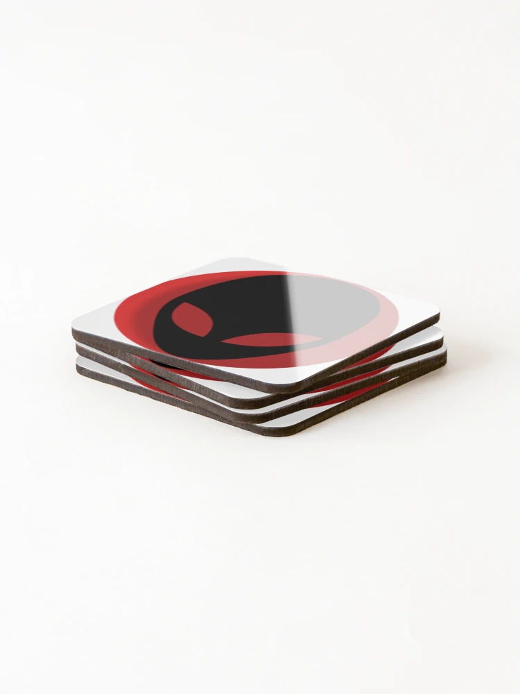 Thumbnail 4 of 5, Coasters (Set of 4), Red alien designed and sold by ALS-KB.