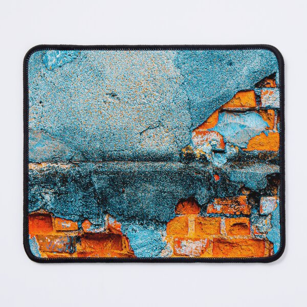 Item preview, Orange blue brick wall with lion profile designed and sold by kall3bu.