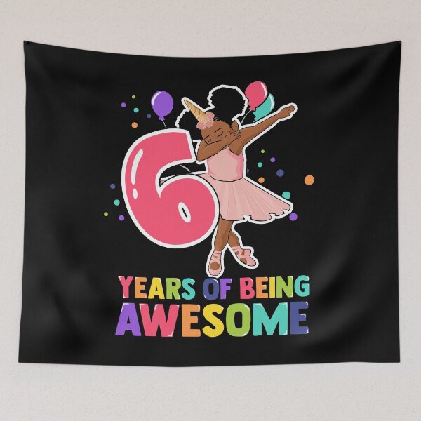 Item preview, 6th Birthday Dabbing Unicorn Girl 6 Years Old BDay designed and sold by QueenOfPrint.