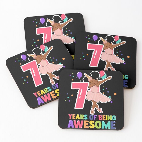 Item preview, 7th Birthday Dabbing Unicorn Girl 7 Years Old BDay designed and sold by QueenOfPrint.