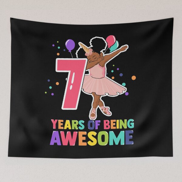 Item preview, 7th Birthday Dabbing Unicorn Girl 7 Years Old BDay designed and sold by QueenOfPrint.