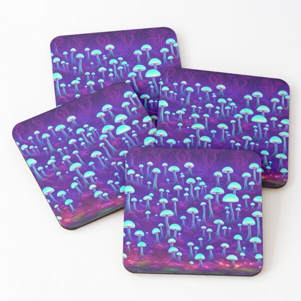 Item preview, A pink and purple alien forest with huge glowing mushrooms designed and sold by BrachiaST.